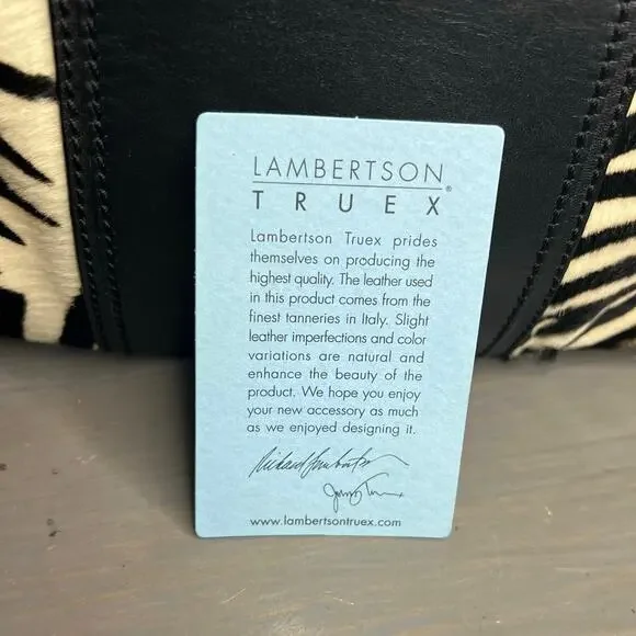 Lambertson Truex zebra shoulder bag purse calf hair Y2K designer - Picture 15 of 15